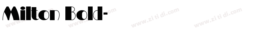 Milton Bold字体转换